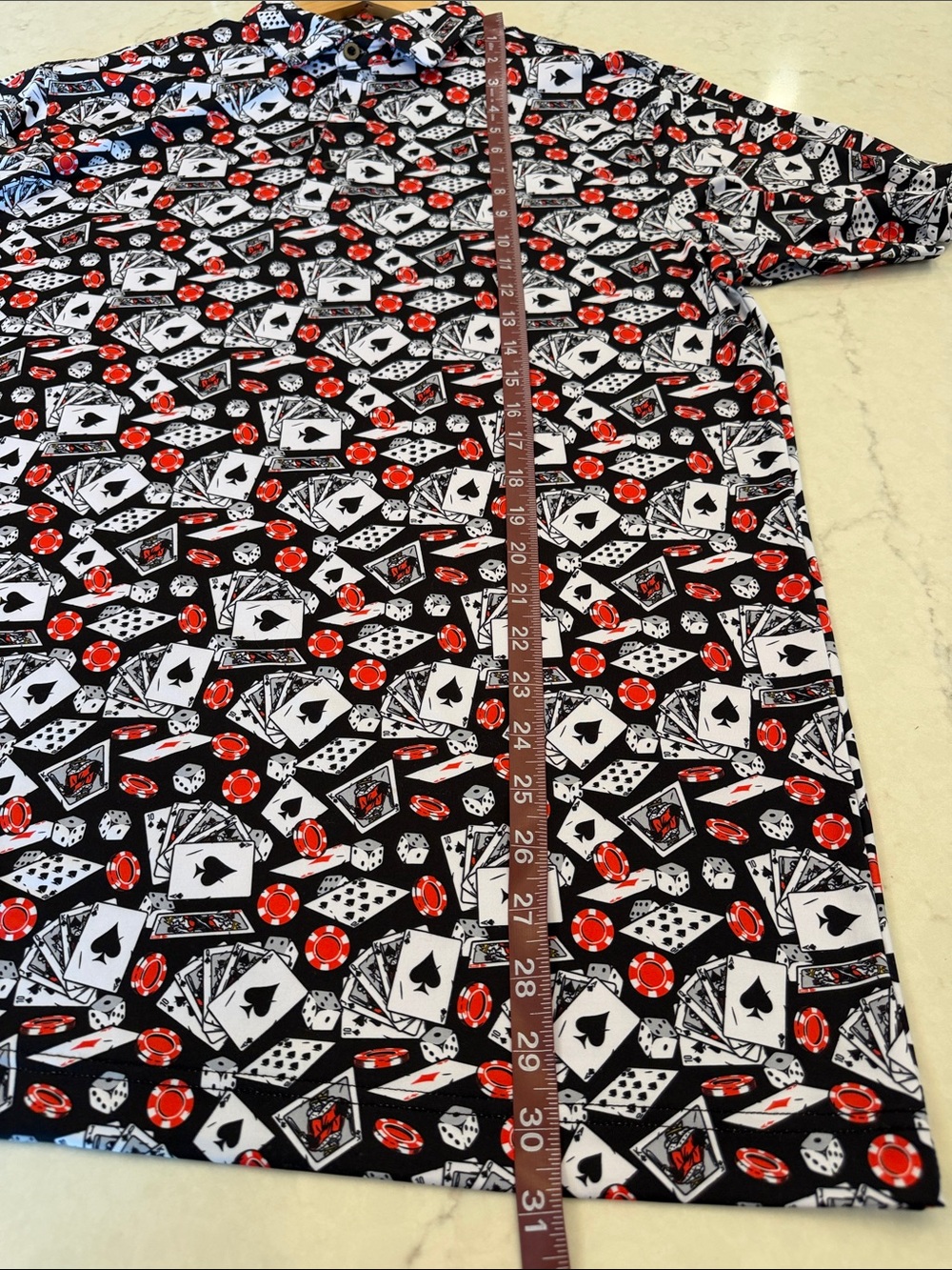 Waggle All In Poker Polo Shirt Size XL - Picture 8 of 8